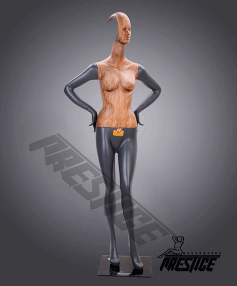 مانکن زنانه دو رنگ تنه چوب مدل ps 701