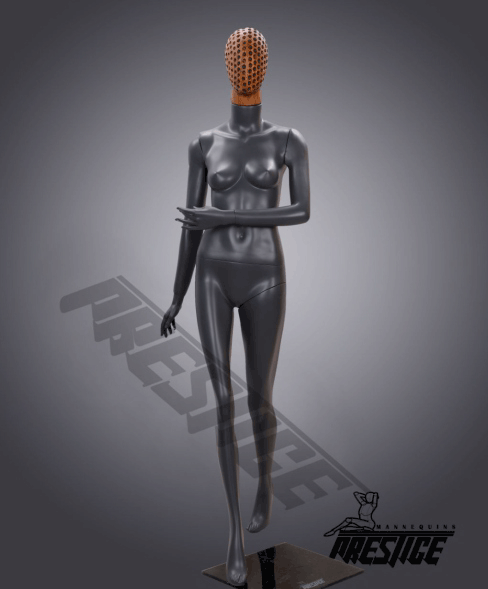 مانکن زنانه خاکستری سر چوبی مدل ps 724